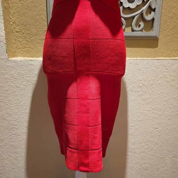 Hot Miami Styles Red Bodycon Dress Cutout New Year Valentine Cocktail S - Picture 7 of 13